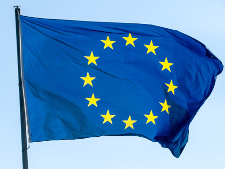 Europaflagge am Fahnenmast