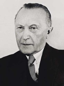 Portät von Konrad Adenauer.