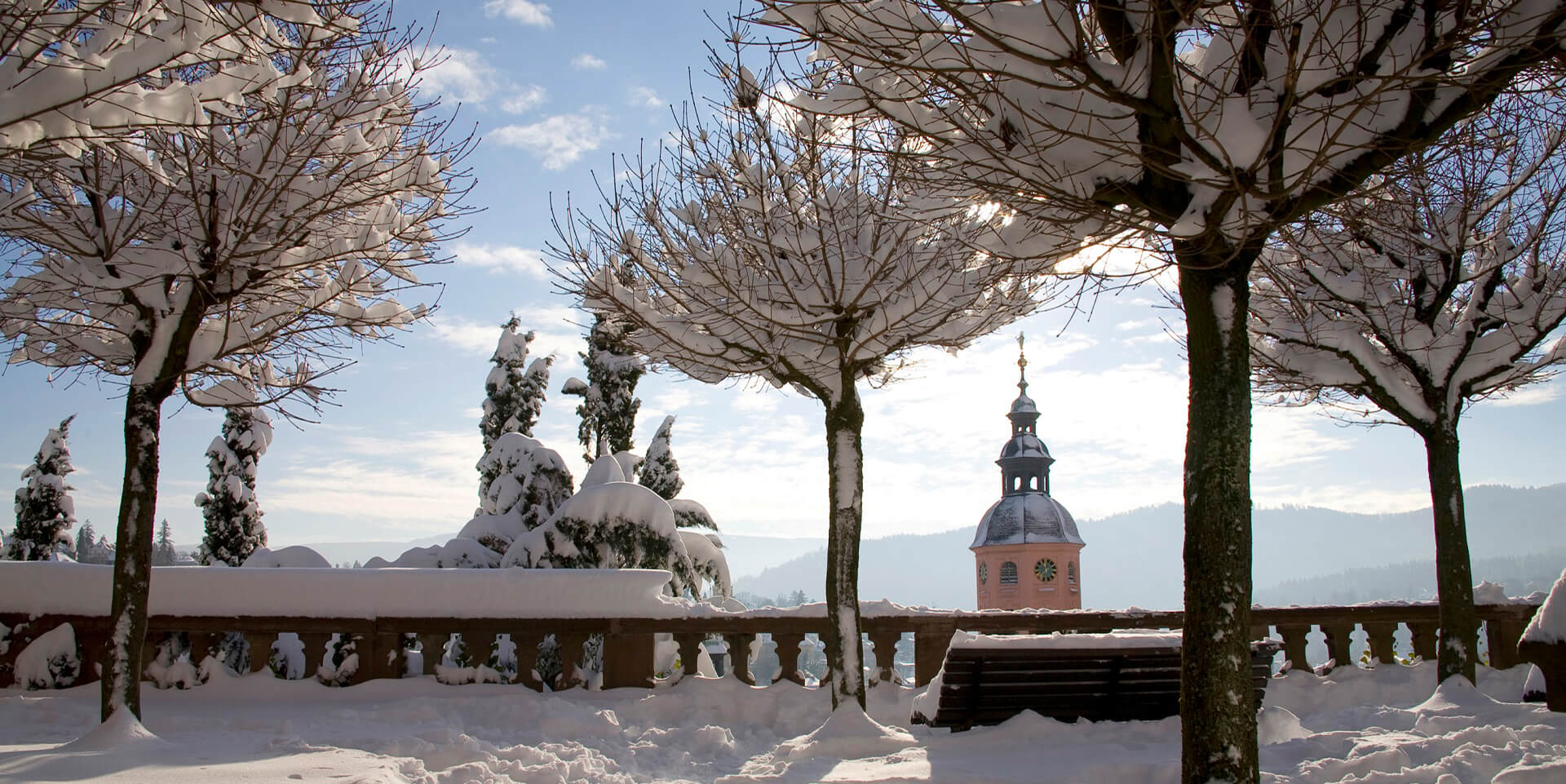 Stadtansicht Baden-Baden im Winter