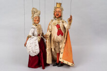 Marionetten von Ivo Puhonny zu dem Stück „König Violon und Prinzessin Clarinette".