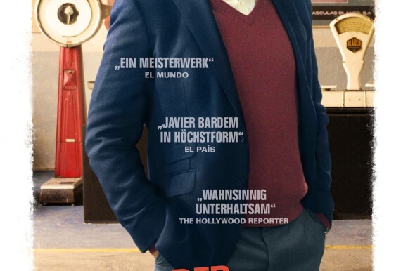 Ein Plakat des Films "Der perfekte Chef". Auf dem Plakat ist ein Mann. 