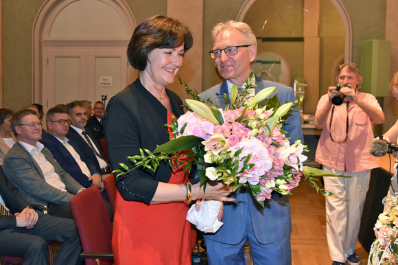 OB Margret Mergen und Erster Bürgermeister Alexander Uhlig