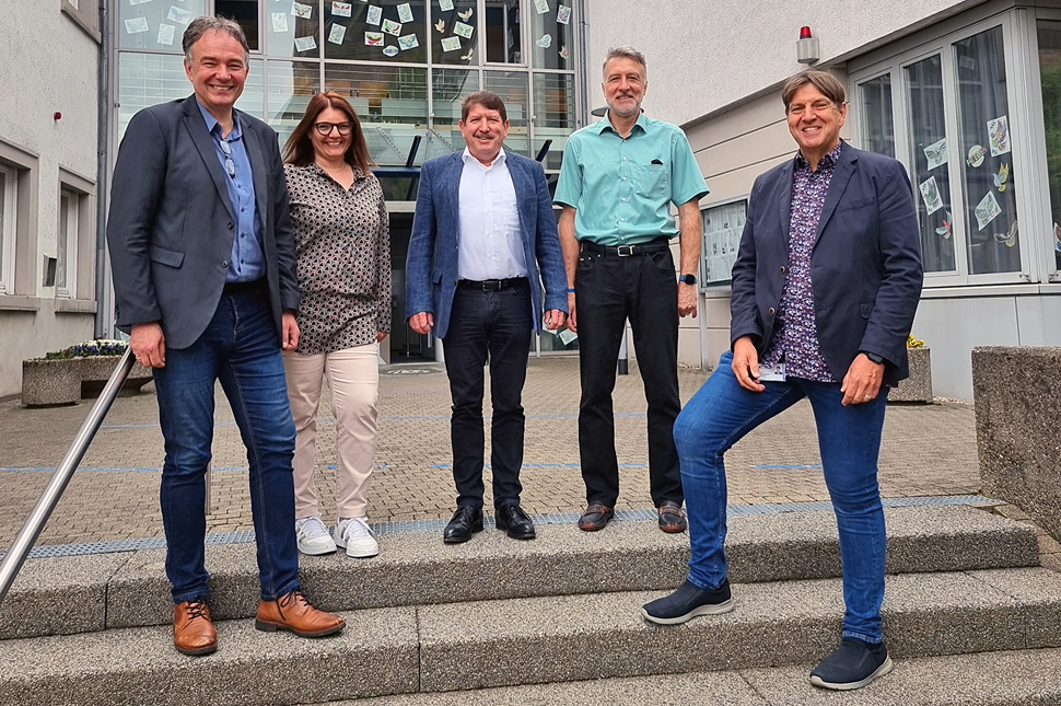 Gruppenfoto: Peter Riedinger, Judith Engel, Helmut Oehler, Jörg Janetzky, Markus Bechler (von links)