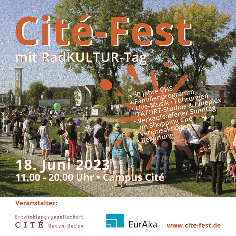 Plakat für das Cite-Fest am 18. Juni