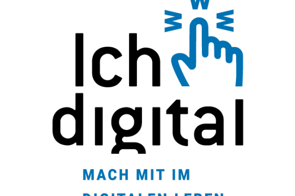 Logo der "Stiftung Digitale Chancen": Auf weißem Grund steht "Ich digital"