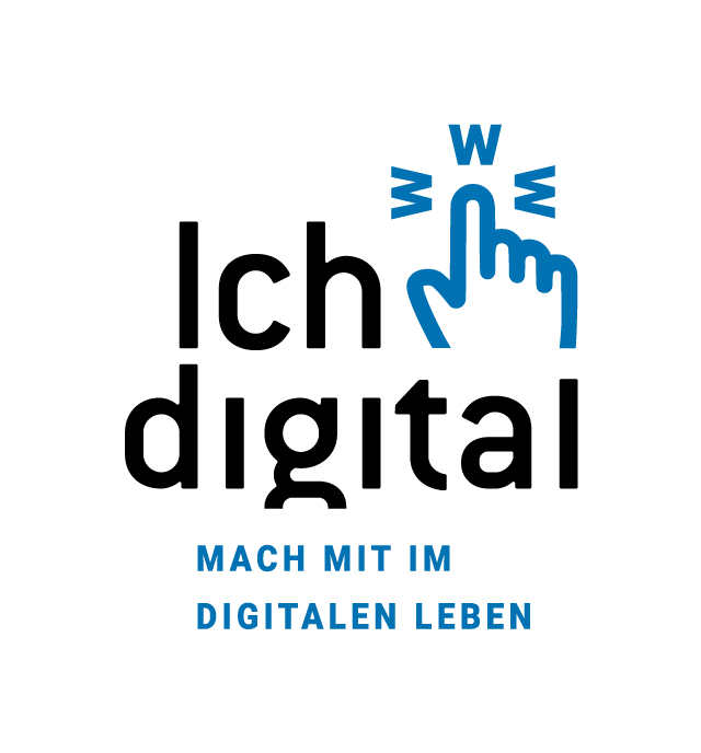 Logo der "Stiftung Digitale Chancen": Auf weißem Grund steht "Ich digital"