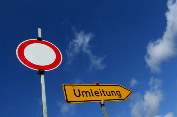 Umleitung Schild