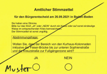 Stimmzettel Bürgerentscheid