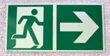 Schild für Rettungsweg