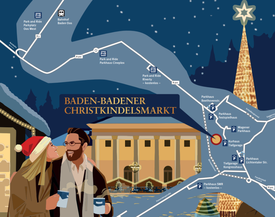 Plan Anreise und Parken Christkindelsmarkt