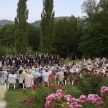 Die Philharmonie spielt im Rosengarten ein Konzert.