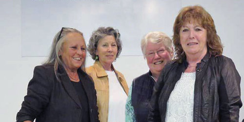 Von links: Heidemarie Mohr, Dr. Ute Götz-Henrich, Heinrich Funk (Schulleiter), UllaOpitz, Margit Oser