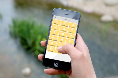 Geöffnete Baden-Baden App auf einem Smartphone