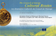 Zertifikat "Cultural Route of the Council of Europe"