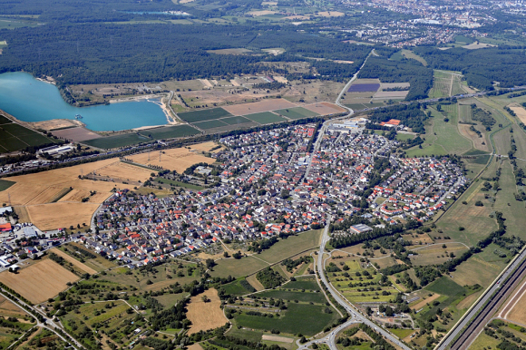 Luftaufnahme von Sandweier