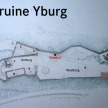 Karte vom Grundriss der Yburg