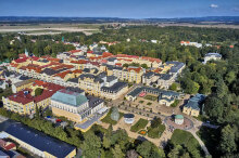 Luftbild der tschechischen Kurstadt Franzensbad 