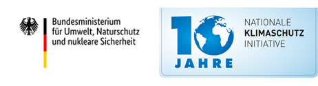 Logo: Bundesministerium für Umwelt, Naturschutz, Bau und ReaktorsicherheitLogo: Klimaschutzinitiative