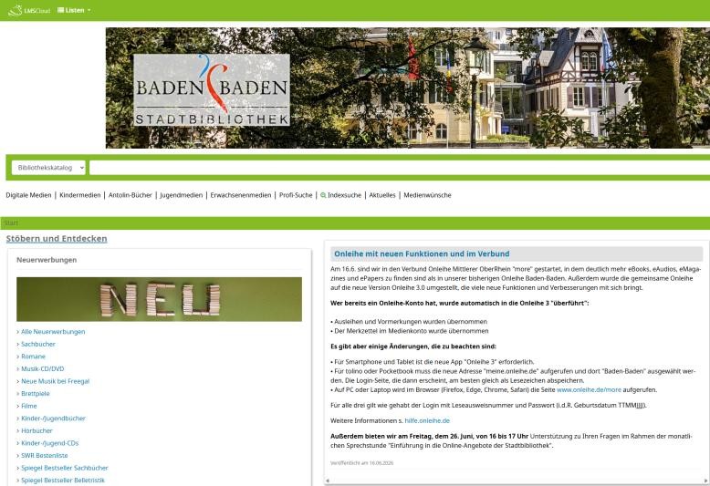 Screenshot Geoportal Baden-Baden Screenshot Geoportal Baden-Baden